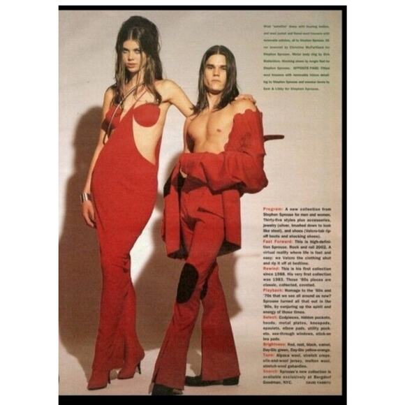 Rare 90s Vintage RED Stephen Sprouse wool Coat Sz 6 Fits A Sz 4 - Picture 2 of 13